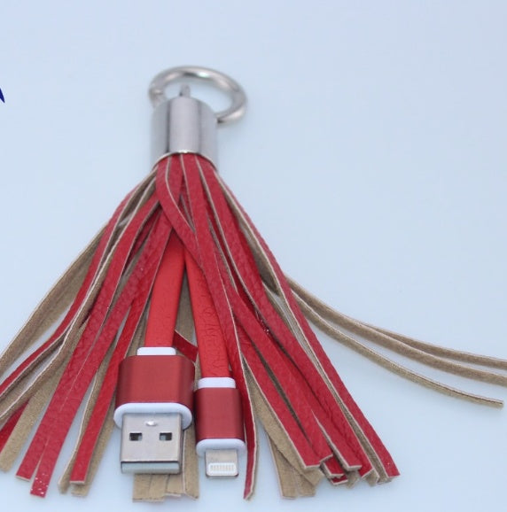 Tassel Keychain Data Cable